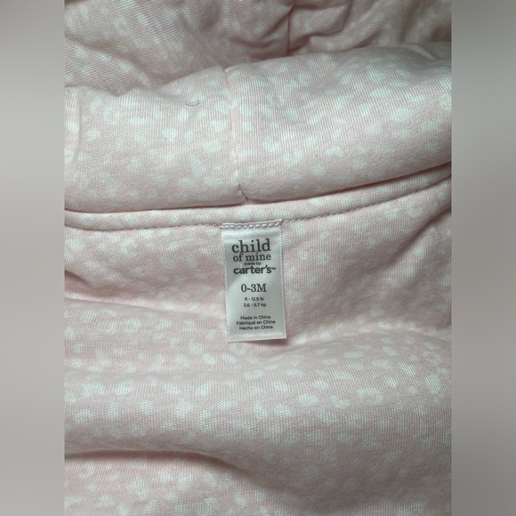 NWT Child of Mine Baby Pink Pram Winter Bodysuit Size 0-3 Months - Picture 5 of 8